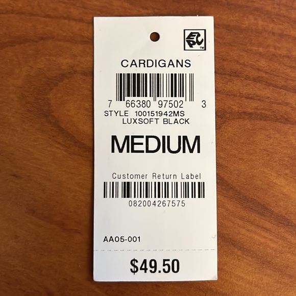 Karen Scott Black Cardigan - Picture 4 of 4